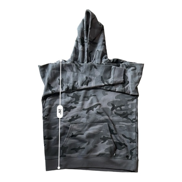 New Vixxon Gray Black Camo Hoodie Womens Size L Fleece Jacket Dixxon Flannel Co - Picture 15 of 15